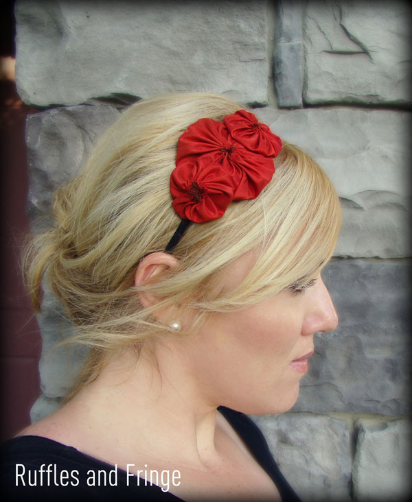 Red Flower Headbands